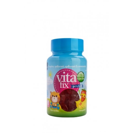 Intermed VitaFix Multi+Probio Gummies, Με 9 βιταμίνες, Πρεβιοτικα, Προβιοτικά & Ιχνοστοιχεία 60 Ζελεδάκια