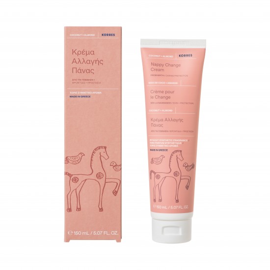 Korres Nappy Change Cream Coconut + Almond, Κρέμα Αλλαγής Πάνας 150ml