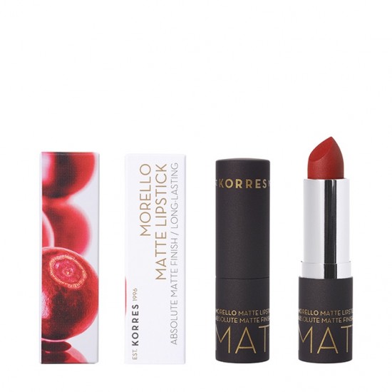 Korres Morello Matte Lipstick 57 Scarlet Suede Matte, Κραγιόν 3.5gr