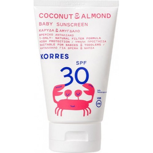 Korres Βρεφικό Αντηλιακό Καρύδα & Αμύγδαλο SPF30 Πρόσωπο & Σώμα 100ml