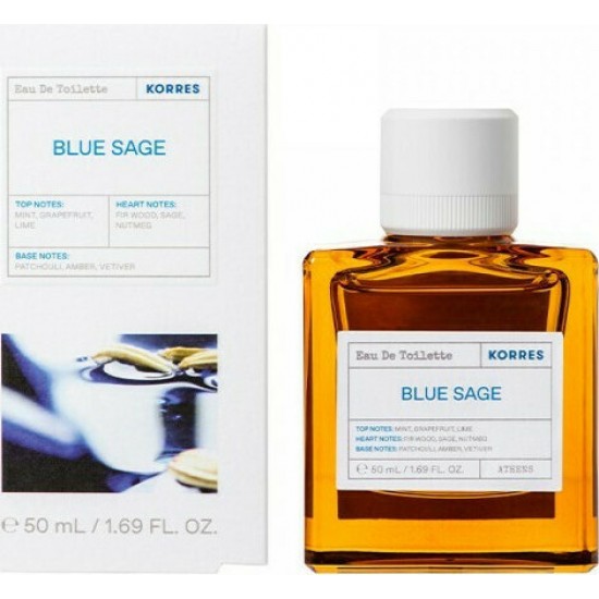 Korres Blue Sage Eau De Toilette Ανδρικό Άρωμα, 50ml