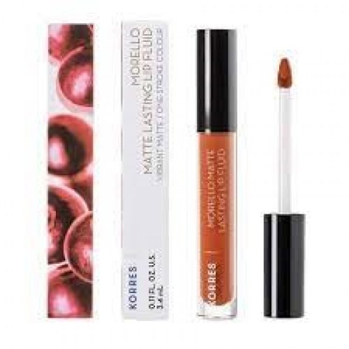 Korres Morello Matte Lasting Lip Fluid Νο.48 Velvet Caramel 3,4ml Korres Morello Matte Lasting Lip Fluid Νο.48 Velvet Caramel 3,4ml