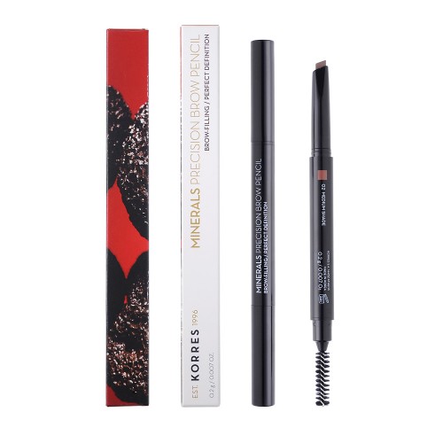 Korres Minerals Precision Brow Pencil 02 Medium Shade, Μολύβι Φρυδιών 2 Όψεων 0.2gr
