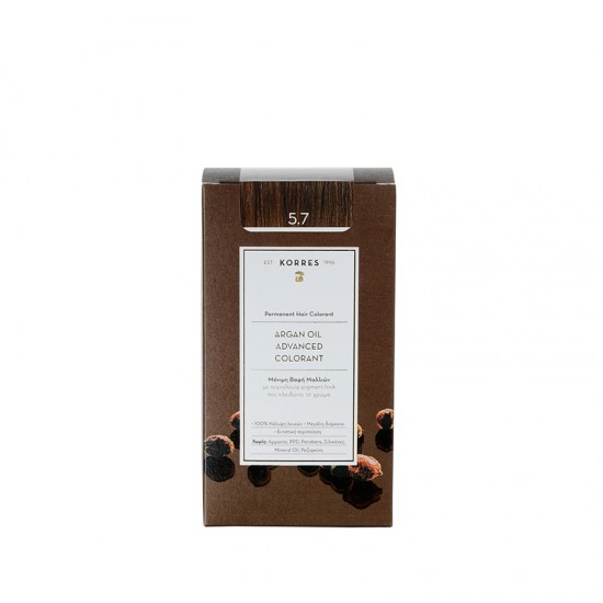 Korres Argan Oil Advanced Colorant N5.7 Chocolate, Βαφή Μαλλιών Χρώμα Σοκολατί