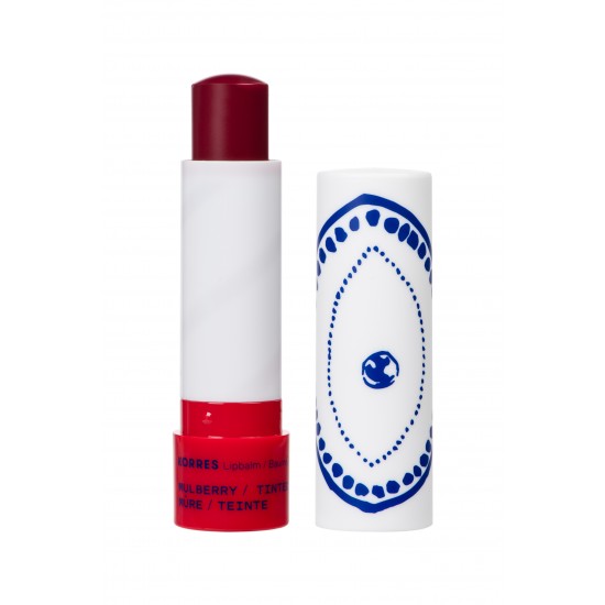 Korres Lip Balm Mulberry, Ενυδατικό για τα Χείλη Κόκκινα Μούρα με Χρώμα, 4.5g