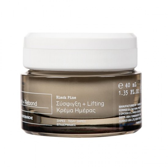 Korres Black Pine 4D Μαύρη Πεύκη. Σύσφιγξη & Lifting Κρέμα Ημέρας, Ξηρές -Πολύ Ξηρές Επιδερμίδες 40ml Korres Black Pine 4D Μαύρη Πεύκη. Σύσφιγξη & Lifting Κρέμα Ημέρας, Ξηρές -Πολύ Ξηρές Επιδερμίδες 40ml