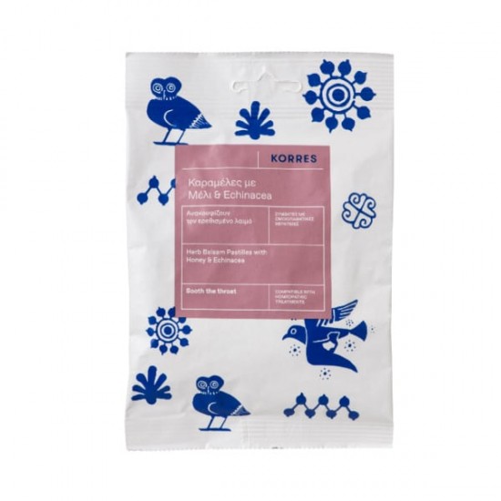 Korres Καραμέλες Με Μέλι & Echinacea, Ανακουφίζουν τον Ερεθισμένο Λαιμό 60gr