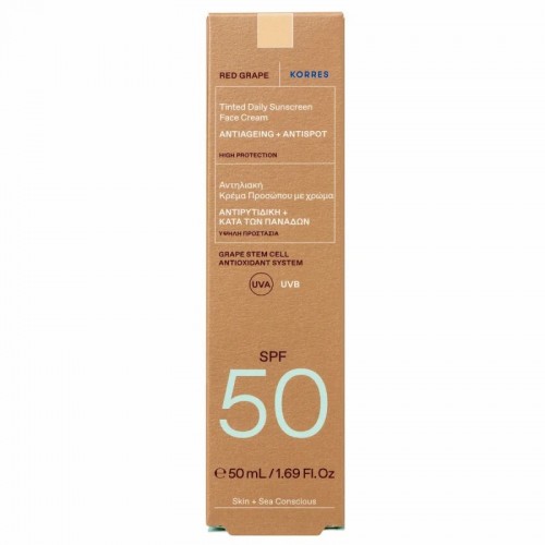 Korres Red Grape Sunscreen SPF50 Face Cream Antiageing & Antispot Αντηλιακή Κρέμα Προσώπου κατά των Ρυτίδων & Πανάδων 50ml Korres Red Grape Sunscreen SPF50 Face Cream Antiageing & Antispot Αντηλιακή Κρέμα Προσώπου κατά των Ρυτίδων & Πανάδων 50ml