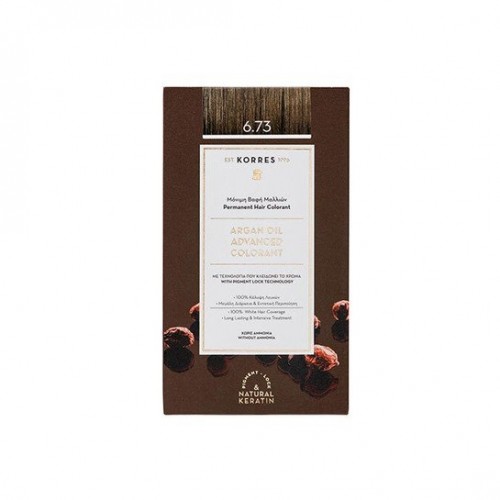 Korres Argan Oil Advanced Colorant N6.73 Golden Cocoa, Βαφή Μαλλιών Χρώμα Χρυσό Κακάο Korres Argan Oil Advanced Colorant N6.73 Golden Cocoa, Βαφή Μαλλιών Χρώμα Χρυσό Κακάο