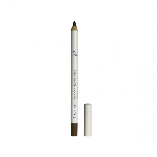Korres Solid Color Eyeliner Pencil 02 Brown Μολύβι Ματιών Χρώμα Καφέ 1.2g
