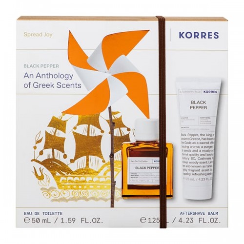 Korres Promo Black Pepper Ανδρικό Άρωμα Μαύρο Πιπέρι 50ml & Black Pepper Γαλάκτωμα για Μετά το Ξύρισμα, 125ml Korres Promo Black Pepper Ανδρικό Άρωμα Μαύρο Πιπέρι 50ml & Black Pepper Γαλάκτωμα για Μετά το Ξύρισμα, 125ml