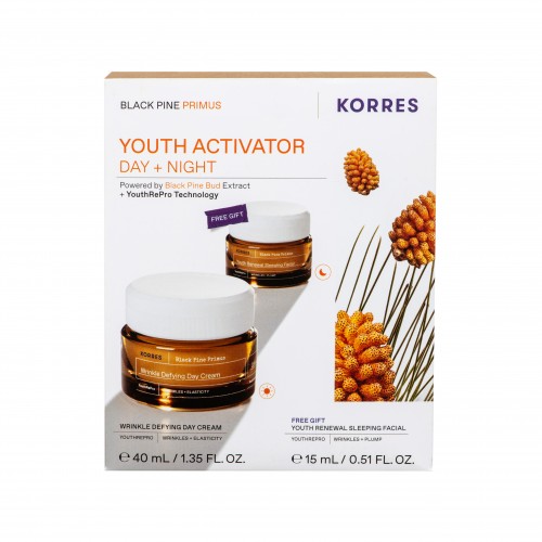 Korres Promo Black Pine Primus Wrinkle Defying Κρέμα Νεότητας Ημέρας 40ml & Δώρο Youth Renewal Sleeping Κρέμα Νεότητας Νύχτας 15ml