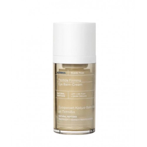 Korres Black Pine Peptide Firming Eye Balm-Cream , Συσφικτική Κρέμα - Balm Ματιών Μαύρη Πεύκη με Πεπτίδια για Ανόρθωση & Λείανση Ρυτιδών & Μαύρων Κύκλων 15ml 