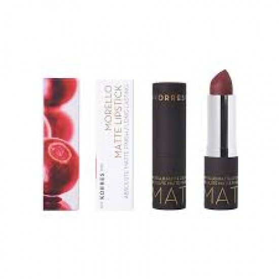 Korres Morello Matte Lipstick 55 Burgundy Leather Matte, Κραγιόν 3.5gr