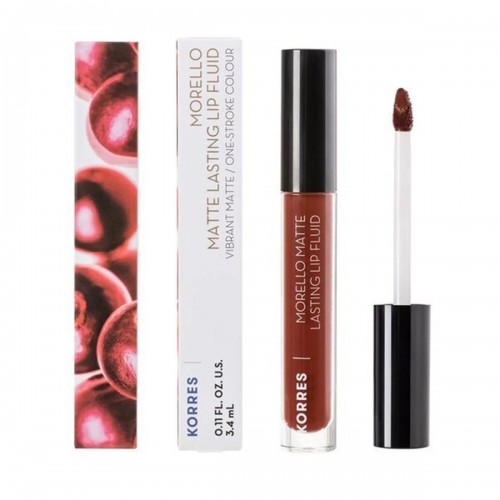 Korres Morello Matte Lasting Lip Fluid Νο.60 Chestnut 3,4ml Korres Morello Matte Lasting Lip Fluid Νο.60 Chestnut 3,4ml