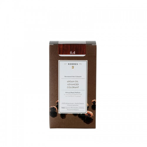 Korres Argan Oil Advanced Colorant N6.4 Copper Dark Blonde, Βαφή Μαλλιών Χρώμα Ξανθό Σκούρο Χάλκινο Korres Argan Oil Advanced Colorant N6.4 Copper Dark Blonde, Βαφή Μαλλιών Χρώμα Ξανθό Σκούρο Χάλκινο