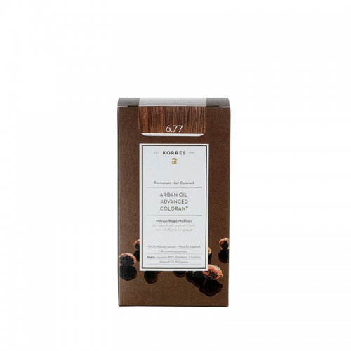 Korres Argan Oil Advanced Colorant N6.77 Gianduja, Βαφή Μαλλιών Χρώμα Πραλίνα Korres Argan Oil Advanced Colorant N6.77 Gianduja, Βαφή Μαλλιών Χρώμα Πραλίνα