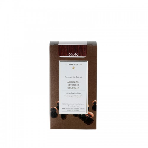 Korres Argan Oil Advanced Colorant N66.46 Intense Burgundy Red, Βαφή Μαλλιών Χρώμα Έντονο Κόκκινο Βουργουνδίας Korres Argan Oil Advanced Colorant N66.46 Intense Burgundy Red, Βαφή Μαλλιών Χρώμα Έντονο Κόκκινο Βουργουνδίας