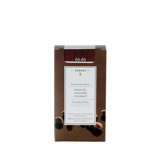Korres Argan Oil Advanced Colorant N66.46 Intense Burgundy Red, Βαφή Μαλλιών Χρώμα Έντονο Κόκκινο Βουργουνδίας Korres Argan Oil Advanced Colorant N66.46 Intense Burgundy Red, Βαφή Μαλλιών Χρώμα Έντονο Κόκκινο Βουργουνδίας