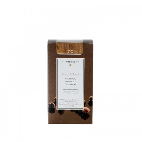Korres Argan Oil Advanced Colorant N7.0 Blonde, Βαφή Μαλλιών Χρώμα Ξανθό Korres Argan Oil Advanced Colorant N7.0 Blonde, Βαφή Μαλλιών Χρώμα Ξανθό