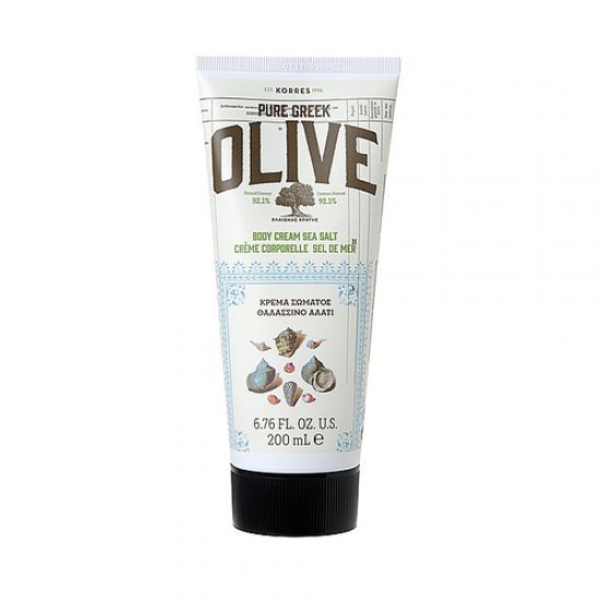 Korres Pure Greek Olive Body Cream Sea Salt, Ενυδατική Κρέμα Σώματος 200ml