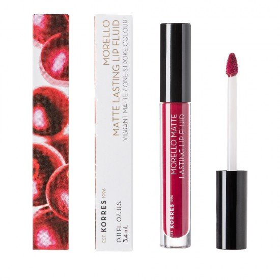 Korres Morello Matte Lasting Lip Fluid 74 Fig 3,4ml Korres Morello Matte Lasting Lip Fluid 74 Fig 3,4ml
