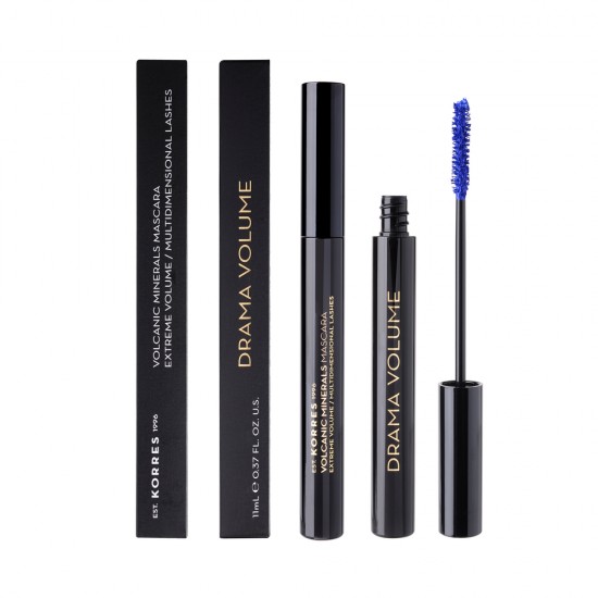 Korres Drama Volume Volcanic Minerals Mascara Bright Blue  Μάσκαρα Για Όγκο Χρώμα Μπλε, 11ml 