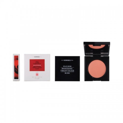 Korres Wild Rose Brightening Blush No.18 Peach Ρουζ για Λάμψη & Ζωηρό Χρώμα, 5.5g