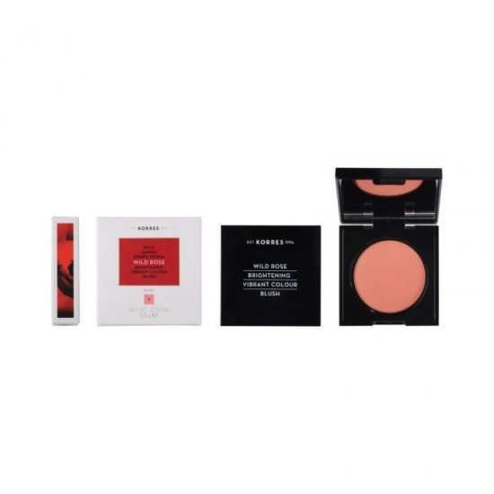 Korres Wild Rose Brightening Blush No.18 Peach Ρουζ για Λάμψη & Ζωηρό Χρώμα, 5.5g