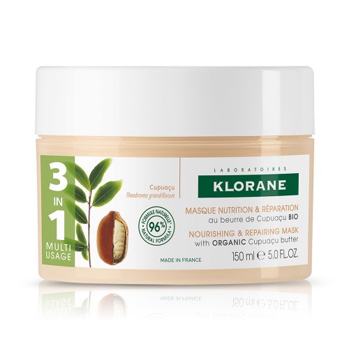 Klorane Nourishing & Repairing Mask with Organic Cupuacu Butter, Μάσκα Θρέψης για Πολύ Ξηρά Μαλλιά με Βούτυρο Κουπουασού, 150ml