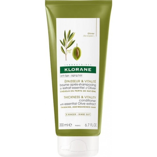Klorane Thickness & Vitality Conditioner Μαλακτική Κρέμα για Πυκνότητα & Ζωντάνια με Εκχύλισμα Ελιάς 200ml Klorane Thickness & Vitality Conditioner Μαλακτική Κρέμα για Πυκνότητα & Ζωντάνια με Εκχύλισμα Ελιάς 200ml