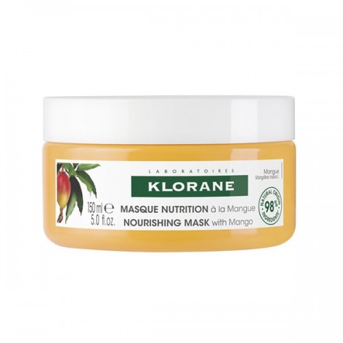 Klorane Mango Hair Mask, Επανορθωτική Μάσκα Μαλλιών με βούτυρο Μάνγκο, 150ml