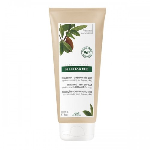 Klorane Cupuacu Nourishing & Repairing Conditioner, Μαλακτική Κρέμα για Ξερά & Κατεστραμμένα Μαλλιά 200ml