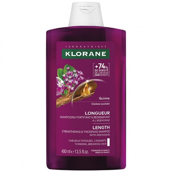 Klorane Quinine Length Σαμπουάν Eπιτάχυνσης της Aνάπτυξης με Αδενοσίνη και Κινίνη 400ml