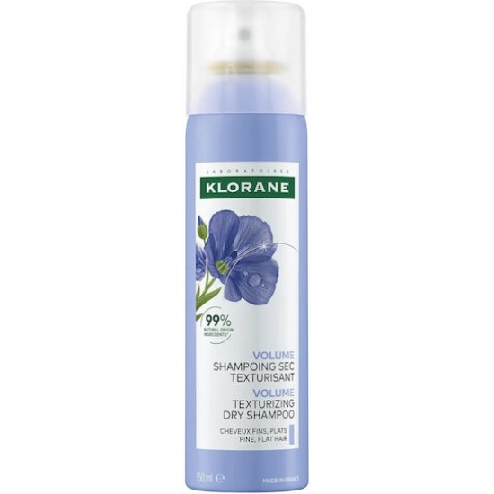 Κlorane Volume Texturizing Dry Shampoo Ξηρό Σαμπουάν για Όγκο & Yφή με Λινάρι 150ml