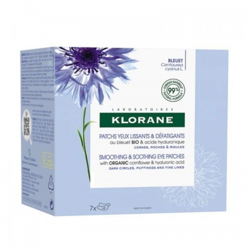 Klorane Smoothing & Soothing Eye Patches Χαλαρωτικές Κομπρέσες για Μάτια 7x2 Τεμάχια