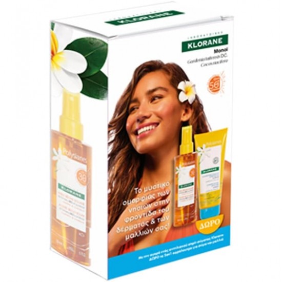 Klorane Promo Sun Polysianes Monoi Dry Oil Αντηλιακό Ξηρό Έλαιο Spf30 200ml & Δώρο After Sun Shower Shampoo Σαμπουάν & Αφρόλουτρο για Μετά την Θάλασσα 200ml