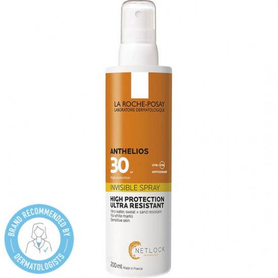 La Roche Posay Anthelios Invisible Spray SPF30, Αντηλιακό Spray Σώματος 200ml