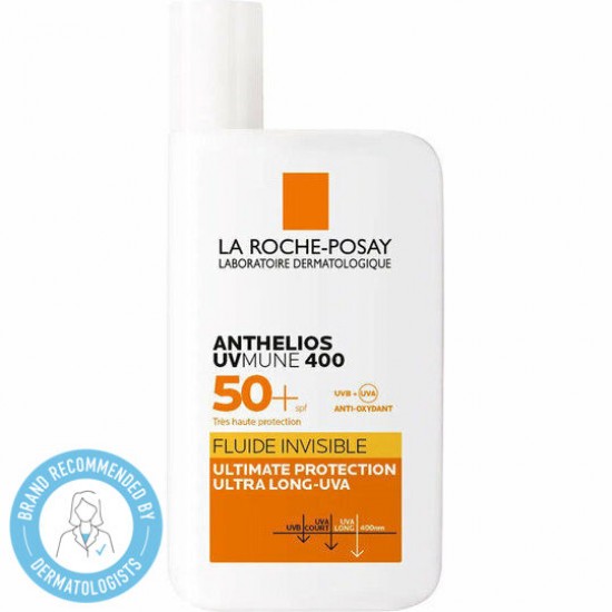 La Roche Posay Anthelios UVmune 400 Fluide Invisible SPF50+, Πολύ Υψηλή Αντηλιακή Προστασία 50ml