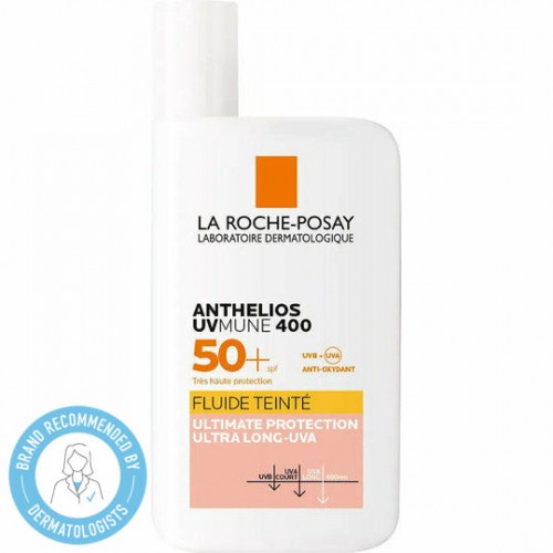 La Roche Posay Anthelios UVmune 400 Tinted Fluid SPF50+, Πολύ Υψηλή Αντηλιακή Προστασία, με Χρώμα 50ml La Roche Posay Anthelios UVmune 400 Tinted Fluid SPF50+, Πολύ Υψηλή Αντηλιακή Προστασία, με Χρώμα 50ml