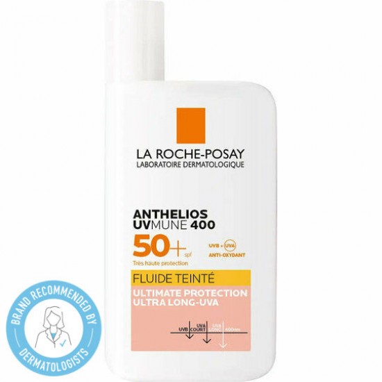 La Roche-Posay Anthelios UVmune 400 Tinted Fluid SPF50+, Πολύ Υψηλή Αντηλιακή Προστασία, με Χρώμα 50ml