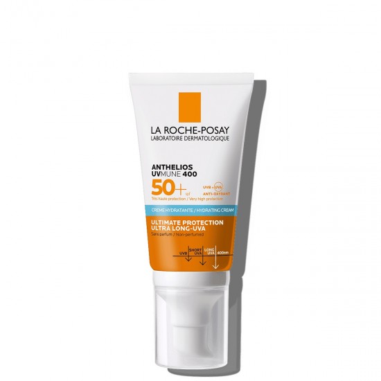 La Roche-Posay Anthelios UVmune 400 Hydrating Cream SPF50+, Αντηλιακή Ενυδατική Κρέμα, Χωρίς Άρωμα 50ml