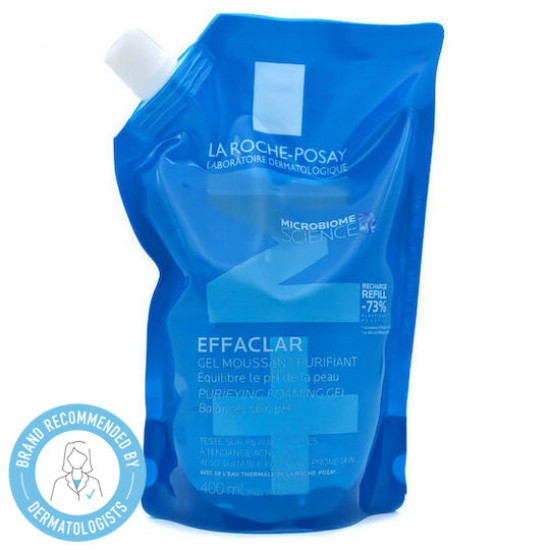 La Roche Posay Effaclar Gel+M, Ζελ Καθαρισμού για Λιπαρό Ευαίσθητο Δέρμα, Απομακρύνει το Σμήγμα, 400ml