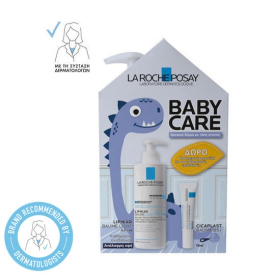 La Roche-Posay Promo Baby Care Lipikar Baume Light AP+M Ενυδατικό Βάλσαμο για το Βρεφικό Δέρμα με Τάση Ατοπίας 400ml & Δώρο Cicaplast Baume B5+ για την Καταπράυνση του Δέρματος 15ml
