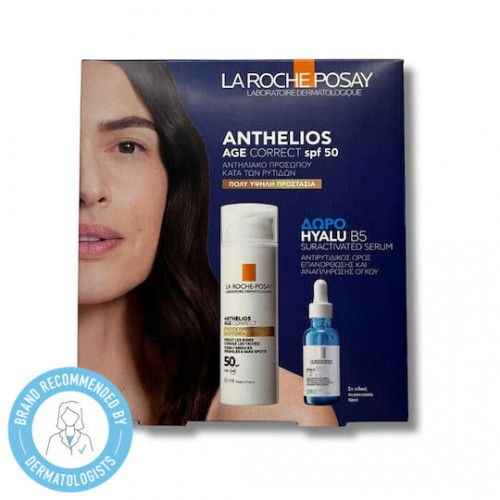 La Roche Posay Promo Anthelios Age Correct Αντηλιακή Κρέμα ενάντια της Φωτογήρανσης SPF50 50ml & Δώρο Hyalu B5 Αντιρυτιδικός Ορός Προσώπου 10ml La Roche Posay Promo Anthelios Age Correct Αντηλιακή Κρέμα ενάντια της Φωτογήρανσης SPF50 50ml & Δώρο Hyalu B5 Αντιρυτιδικός Ορός Προσώπου 10ml