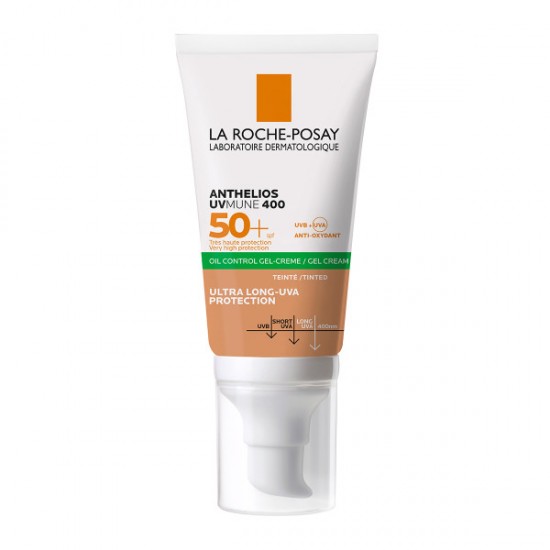 La Roche Posay Anthelios UVMune 400 Oil Control Gel-Cream Tinted SPF50+ Αντηλιακή Κρέμα Προσώπου για Ματ Αποτέλεσμα με Χρώμα 50ml