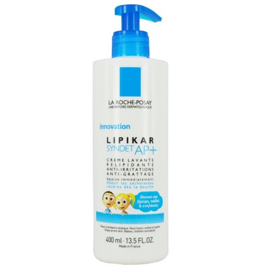 La Roche Posay Lipikar Syndet AP+ Cream 400ml Κρέμα Καθαρισμού Αναπλήρωσης Λιπιδίων Κατά των Ερεθισμών