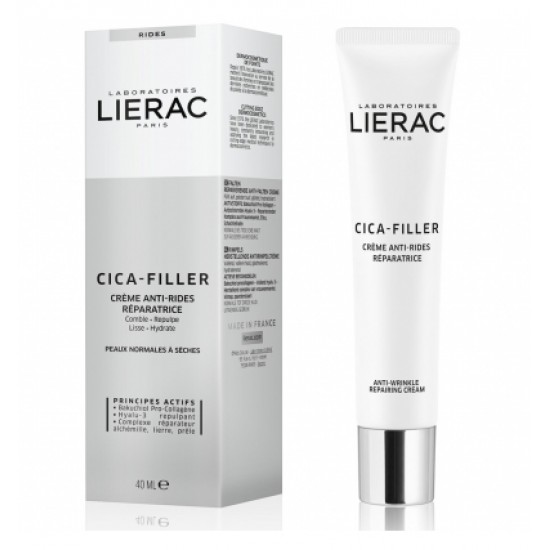 Lierac Cica Filler Anti-Wrinkle Repairing Cream Αντιρυτιδική Κρέμα Επανόρθωσης για Κανονικές/Ξηρές Επιδερμίδες, 40ml
