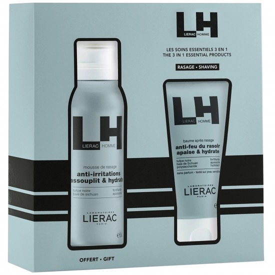 Lierac Homme Promo The 3in1 Essential Products Βάλσαμο για Μετά το Ξύρισμα 75ml & Δώρο Αφρός Ξυρίσματος κατά των Ερεθισμών 150ml