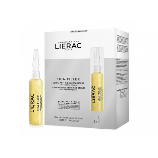 Lierac Cica Filler Anti-Wrinkle Serum Αμπούλες για γέμισμα ρυτίδων, 3 x 10ml